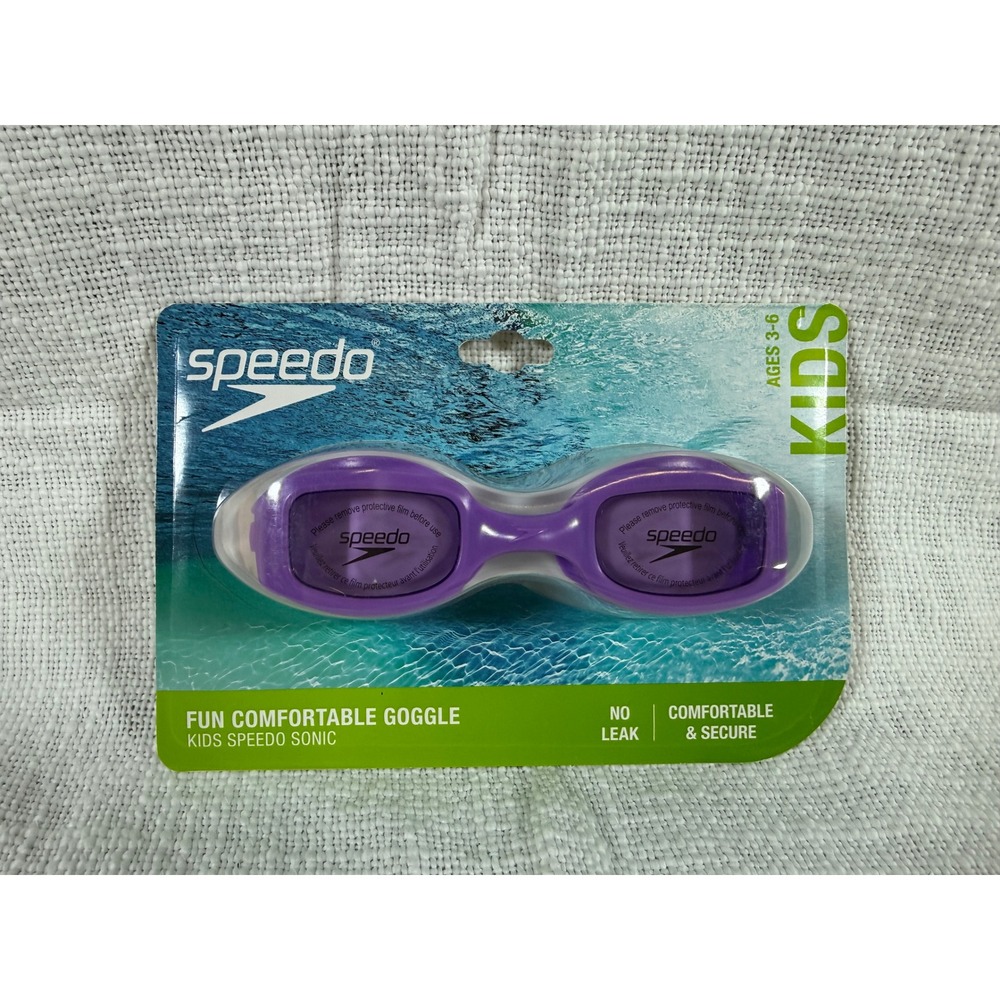 Speedo Sonic Kids Swim Goggles Purple Ages 3-6 Anti-Fog UV Protection New